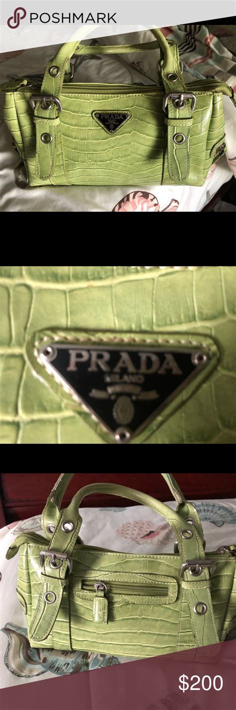 green leather prada purse|prada authentic bags collection.